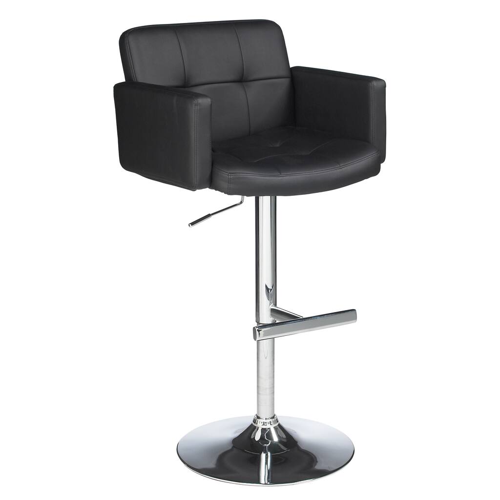 Sunpan Churchill Adjustable Black Barstool