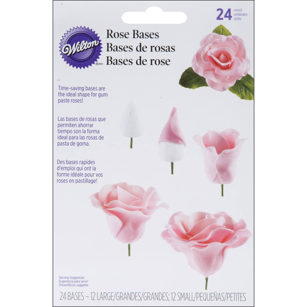 Gum Paste Rose Bases 24/Pkg