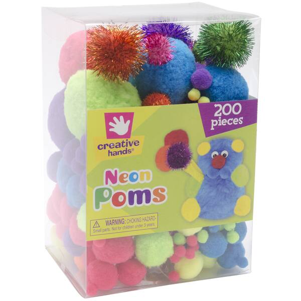 Pom Poms 200/Pkg-Neon - Bed Bath & Beyond - 6740160