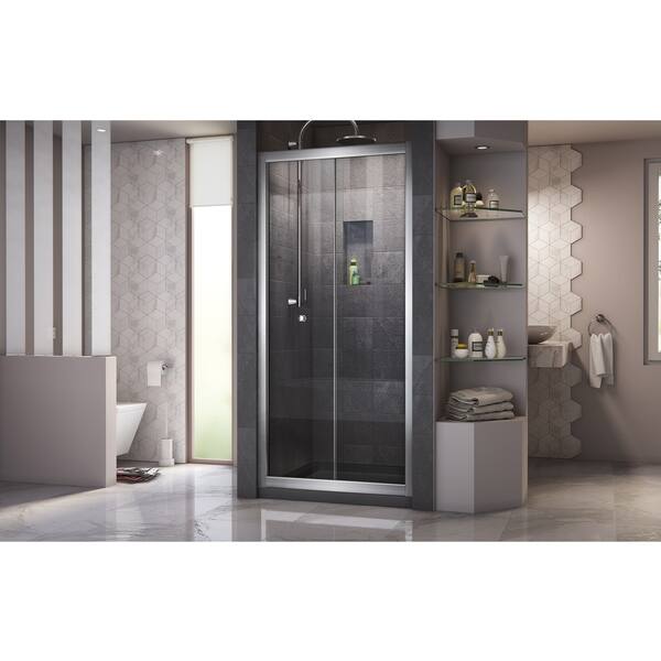 Shop Dreamline Butterfly 30 31 1 2 In W X 72 In H Semi Frameless