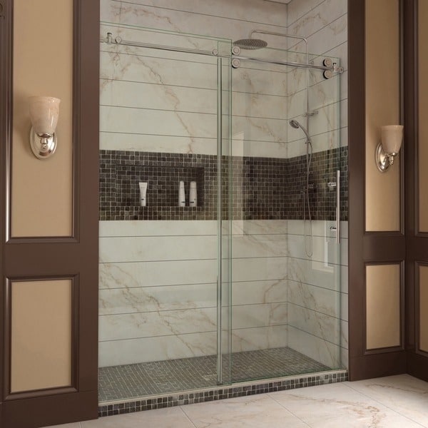 Shop DreamLine Enigma 56 To 60-inch Fully Frameless Sliding Shower Door ...