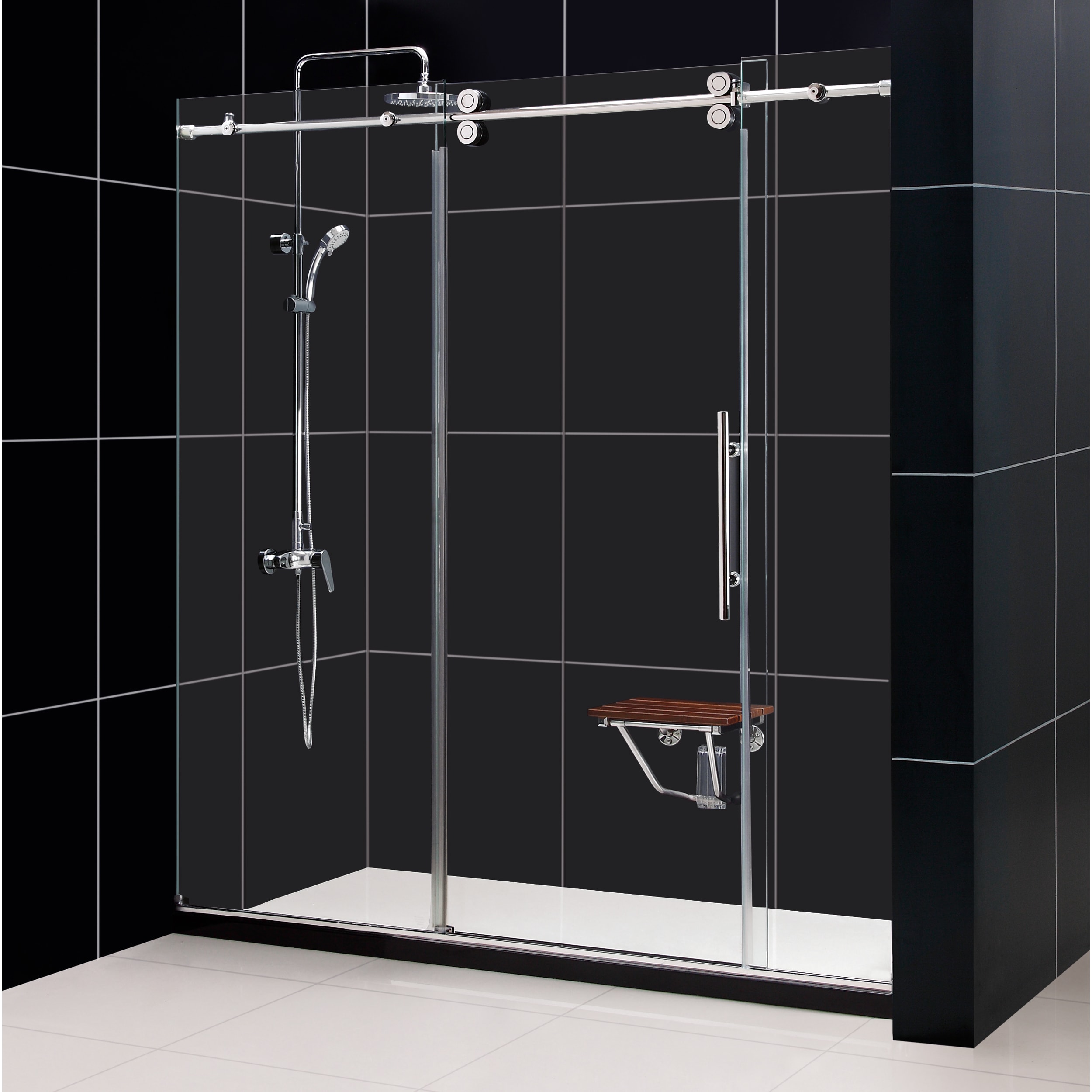 Dreamline Enigma 68 72x79 inch Fully Frameless Sliding Shower Door