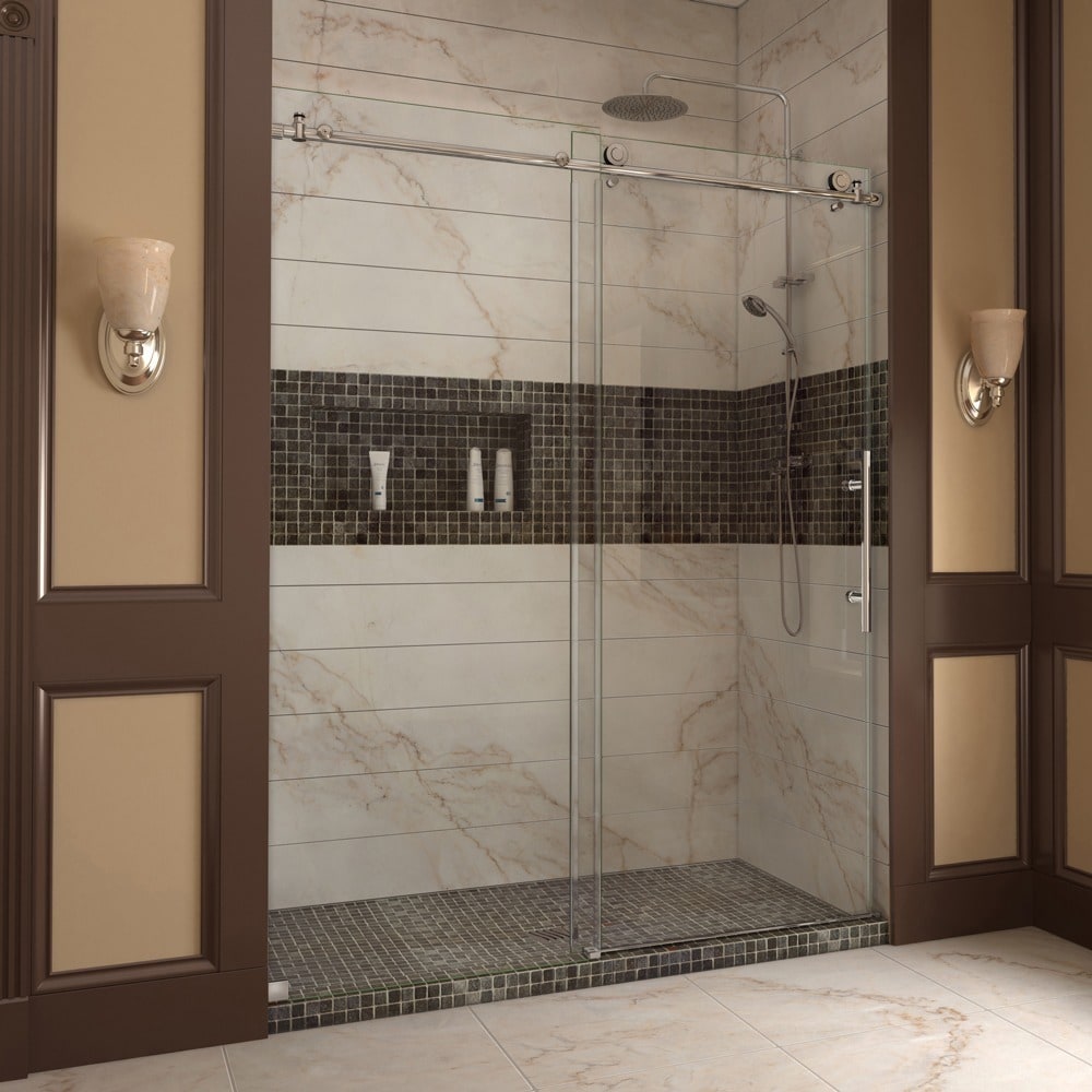 Dreamline Enigma x 56 60x76 inch Fully Frameless Sliding Shower Door