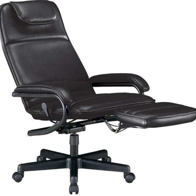 OFM Model 680 Ergonomic High-Back Executive Reclining Office Chair with Footrest, Anti-Microbial/Anti-Bacterial Vinyl
