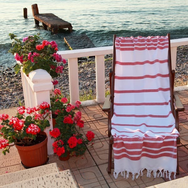 Turkish Cotton Beach Towel | Cacala, Red