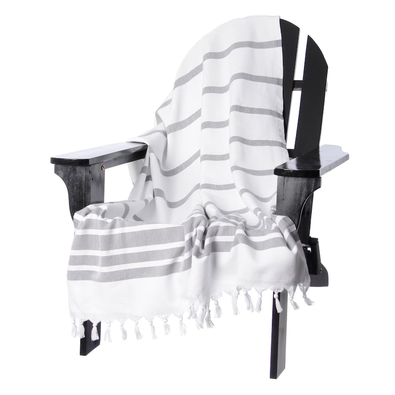 Authentic Pestemal Fouta Bold Stripe Turkish Cotton Bath/ Beach Towel