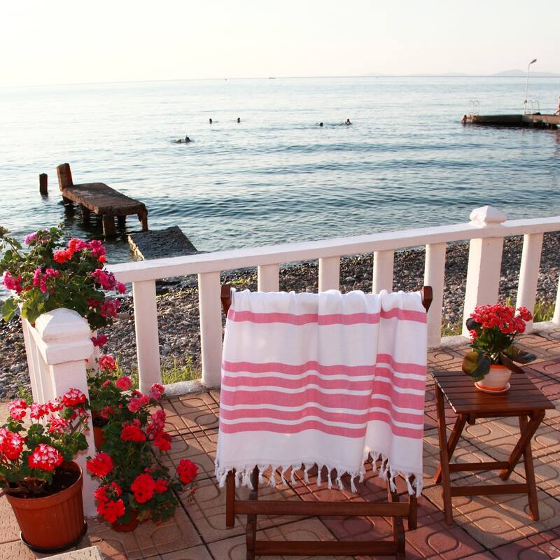 Authentic Pestemal Fouta Bold Stripe Turkish Cotton Bath/ Beach Towel