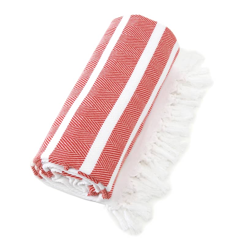 Authentic Pestemal Fouta Bold Stripe Turkish Cotton Bath/ Beach Towel