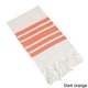 preview thumbnail 16 of 22, Authentic Pestemal Fouta Bold Stripe Turkish Cotton Bath/ Beach Towel Dark Orange