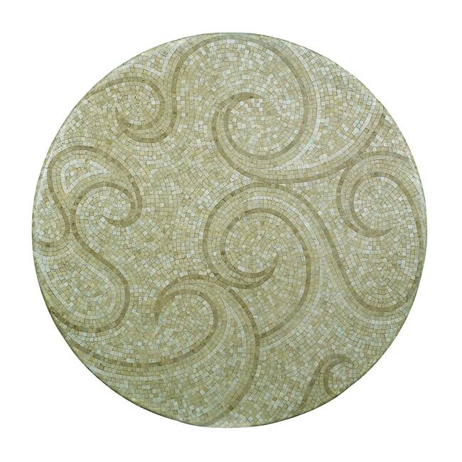 Outdoor Waves 24-inch Round Mosaic Table Top