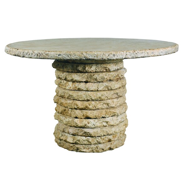 Outdoor Stone Stack Dining Table Base - Free Shipping ...