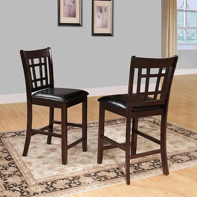 Banbury Dark Cherry Mission 24-inch High Back Counter Stools (Set of 2) by iNSPIRE Q Classic