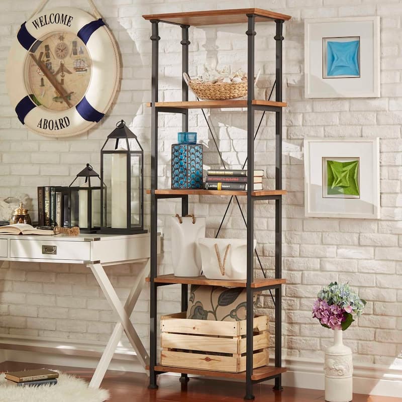 Myra Vintage Industrial Rustic 26-inch Bookcase by iNSPIRE Q Classic