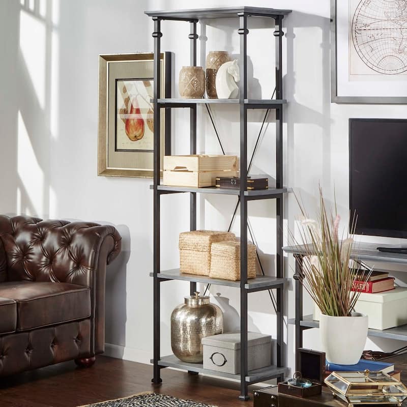 Myra Vintage Industrial Rustic 26-inch Bookcase by iNSPIRE Q Classic