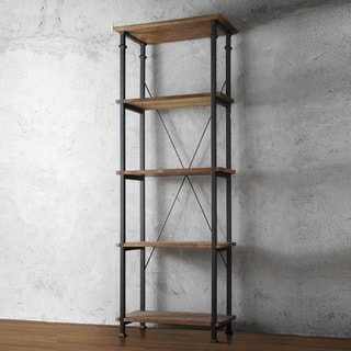 TRIBECCA HOME Myra Vintage Industrial Modern Rustic Bookcase