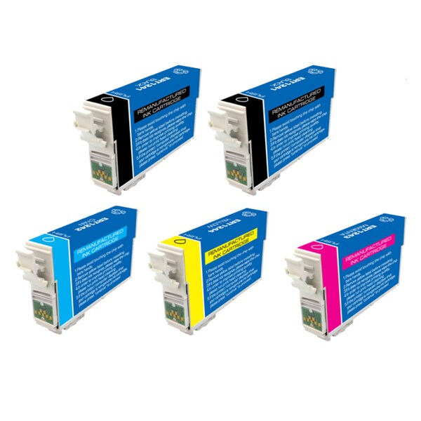 Epson T127 Remanufactured Black / Colors Ink Cartridges (Pack of 5) (Refurbished)