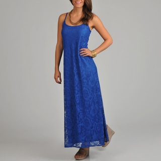 Tiana B. Women's Blue Lace Maxi Dress Tiana B. Casual Dresses