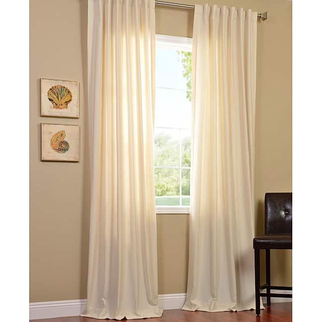 Exclusive Fabrics Cotenza Vanilla Faux Cotton Curtain (1 Panel)