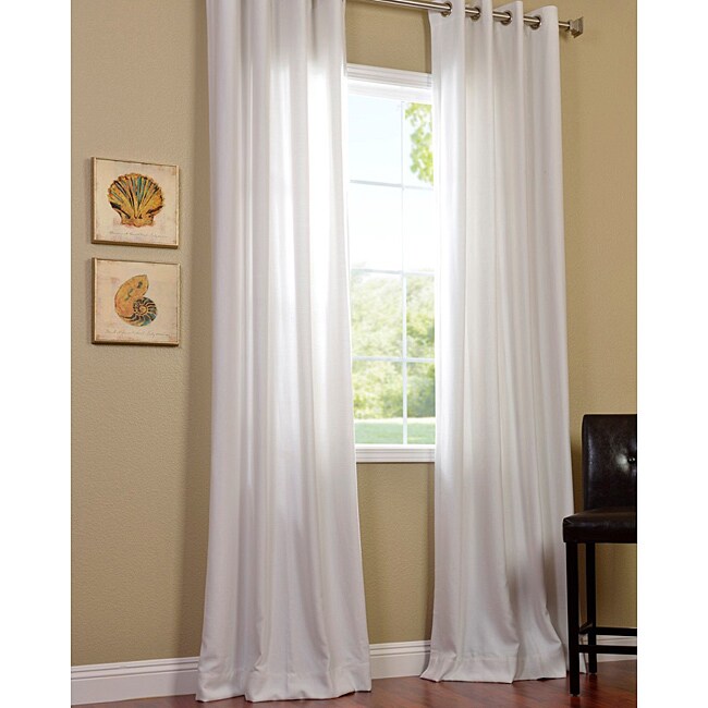 Polar White Faux Cotton Cotenza Window Curtain Panel