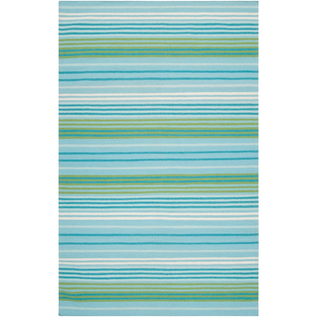 Hand-woven Blue Hapac Wool Area Rug - 3'6" x 5'6"