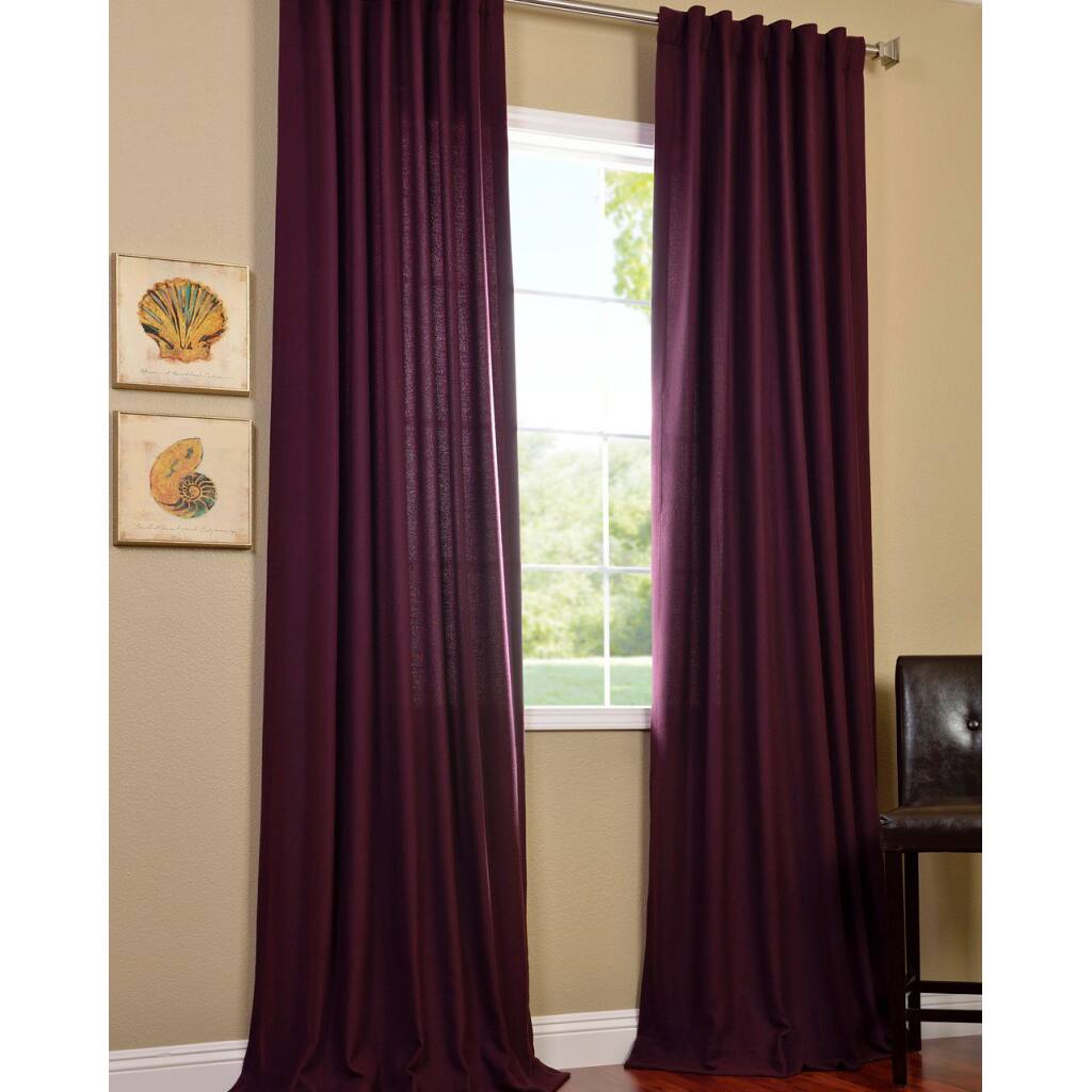 Exclusive Fabrics Grape Velvet Cotenza Curtain (1 Panel)
