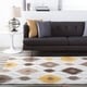 preview thumbnail 1 of 5, Hand-hooked Ivory Benton Area Rug - 8' x 10' - 8' x 10' Yellow - 8' x 10' - Rectangle