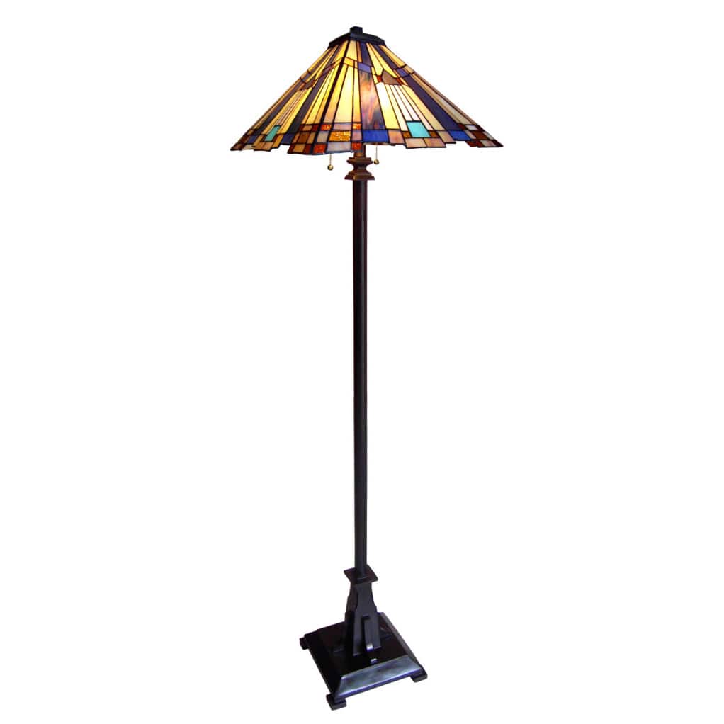 Tiffany Style Mission Design 2-light Floor Lamp