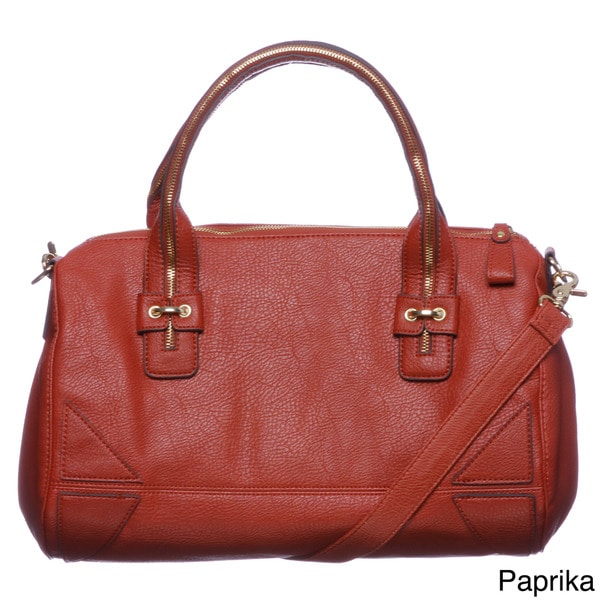 Jessica Simpson 'Zip Me Up' Pebbled Satchel Bag - Overstock™ Shopping ...