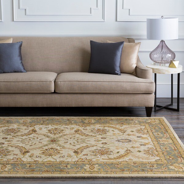 Hand-tufted Beige Caven New Zealand Wool Area Rug - 9' x 13'
