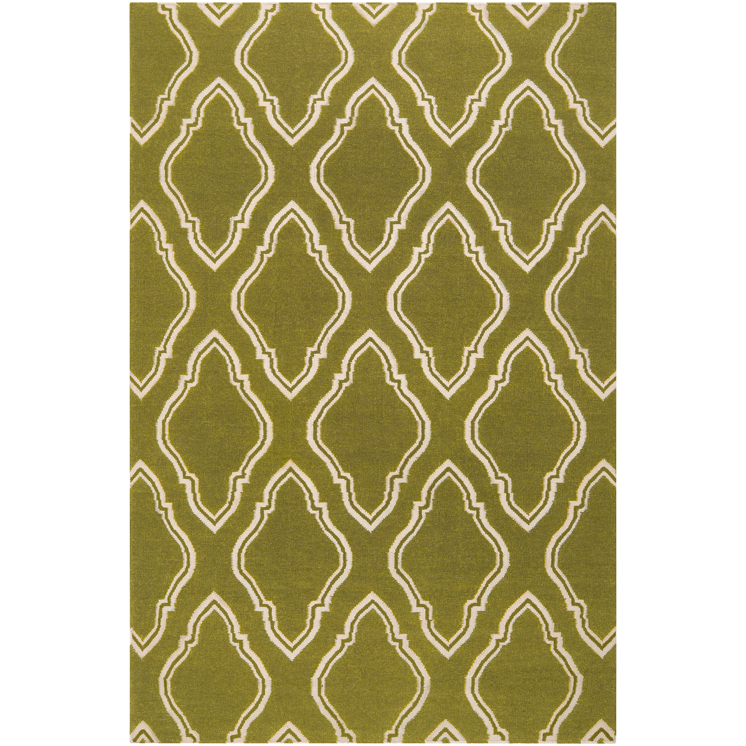 Jill Rosenwald Hand woven Green Faller Wool Rug (36 X 56)