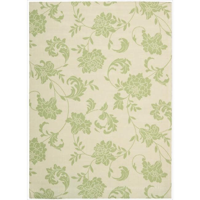 Casual Nourison Home And Garden Green Indoor/ Outdoor Polyester Rug (79 X 1010)