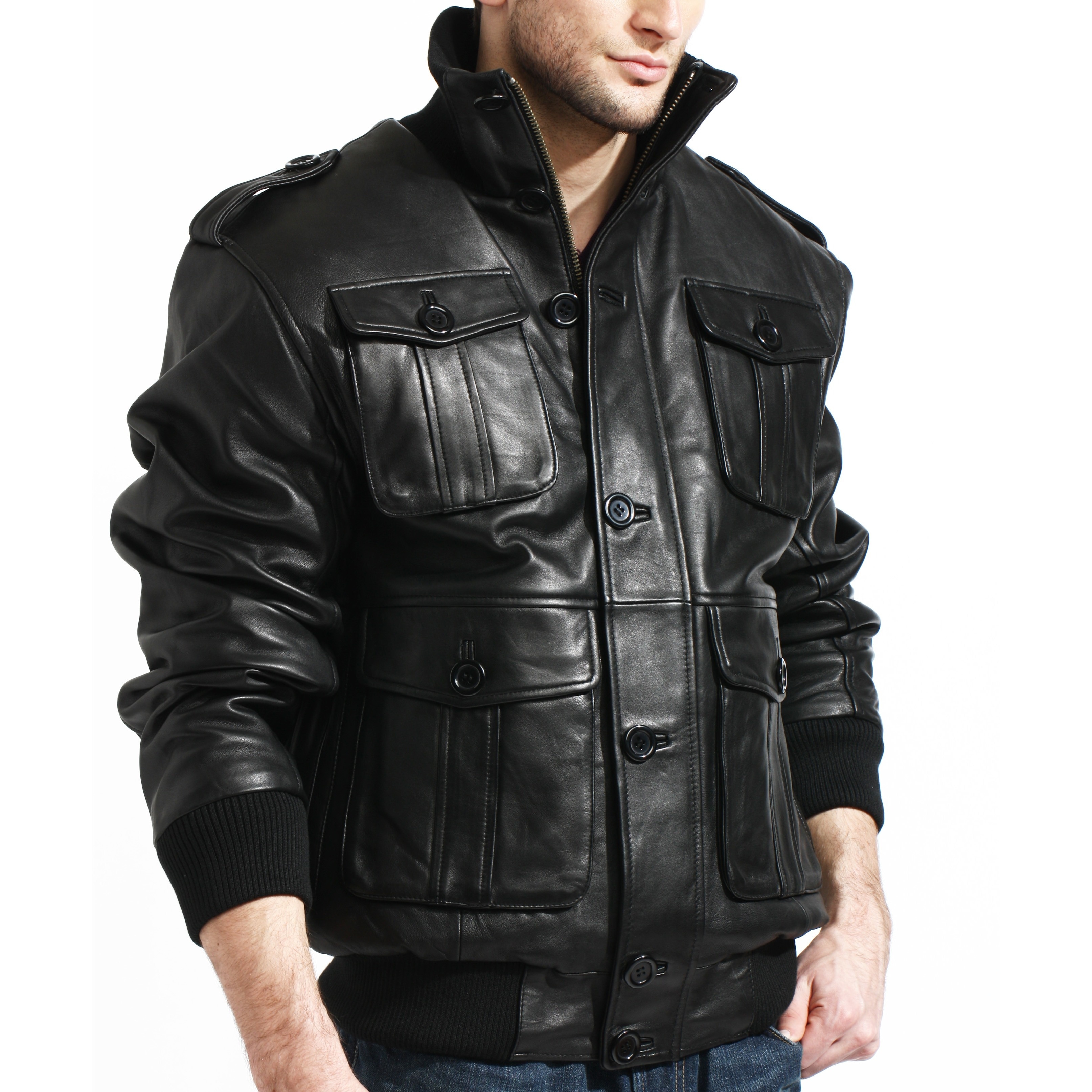 Tanners Avenue Mens Genuine Lambskin Leather Jacket   15999768