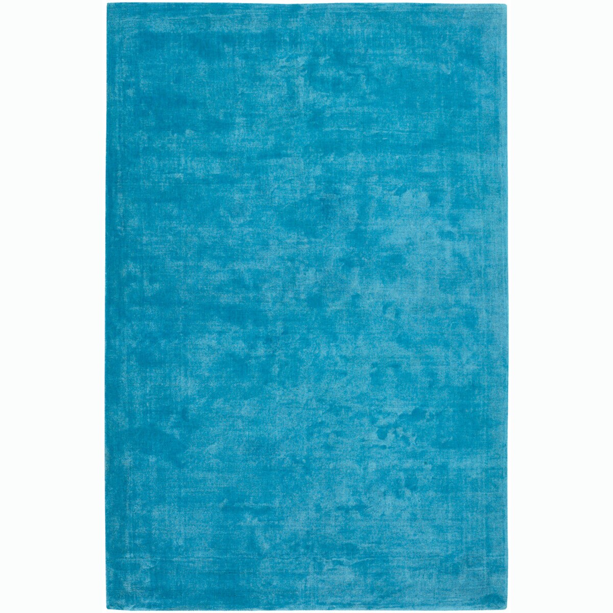 Hand woven Mandara Blue Rug (79 X 106)