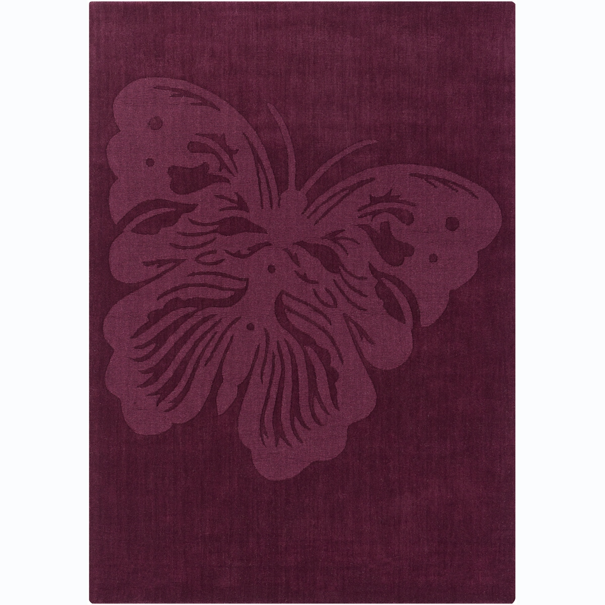 Hand tufted Mandara Butterfly Wool Rug (7 X 10)