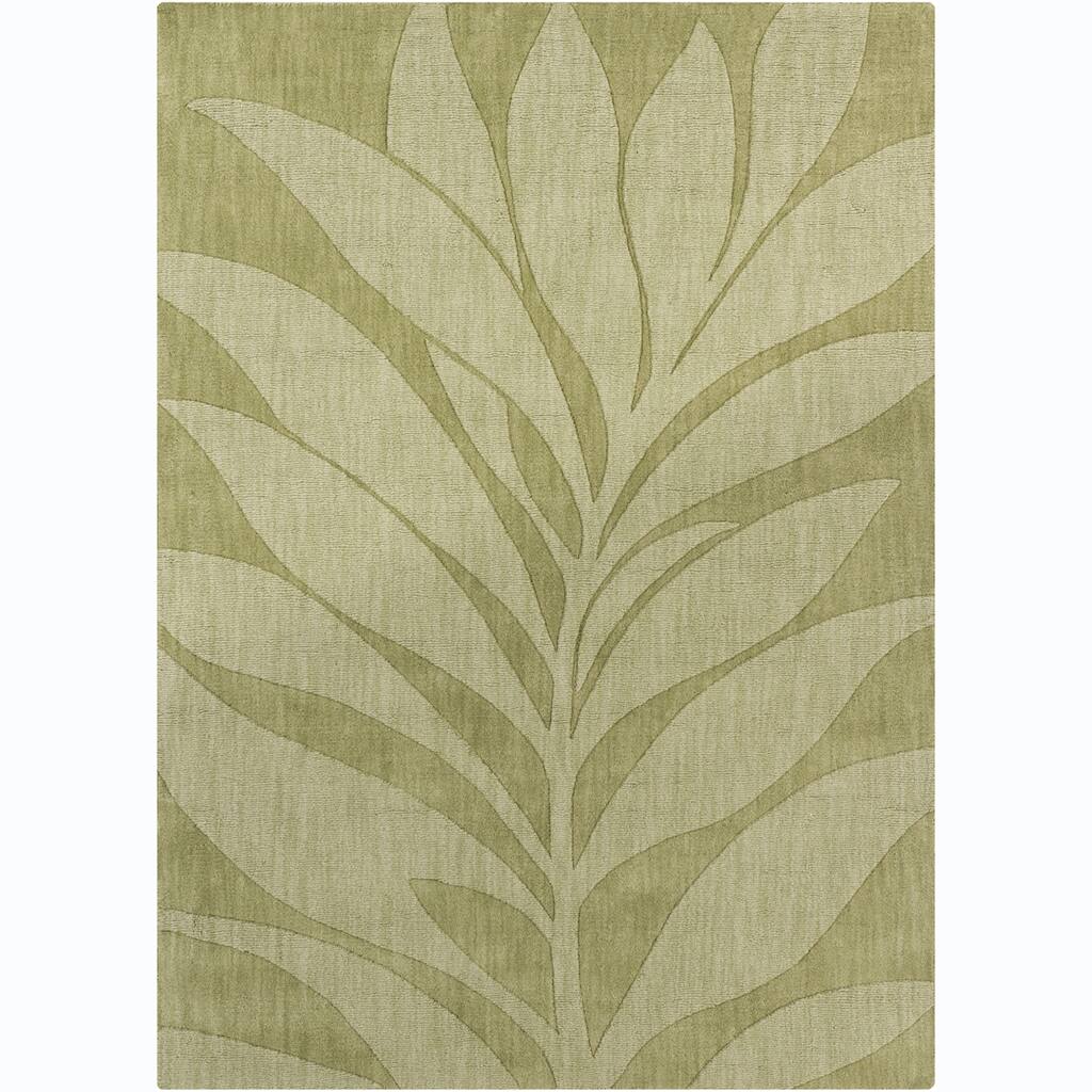 Artist's Loom Hand-tufted Transitional Floral Wool Rug - 7' x 10'
