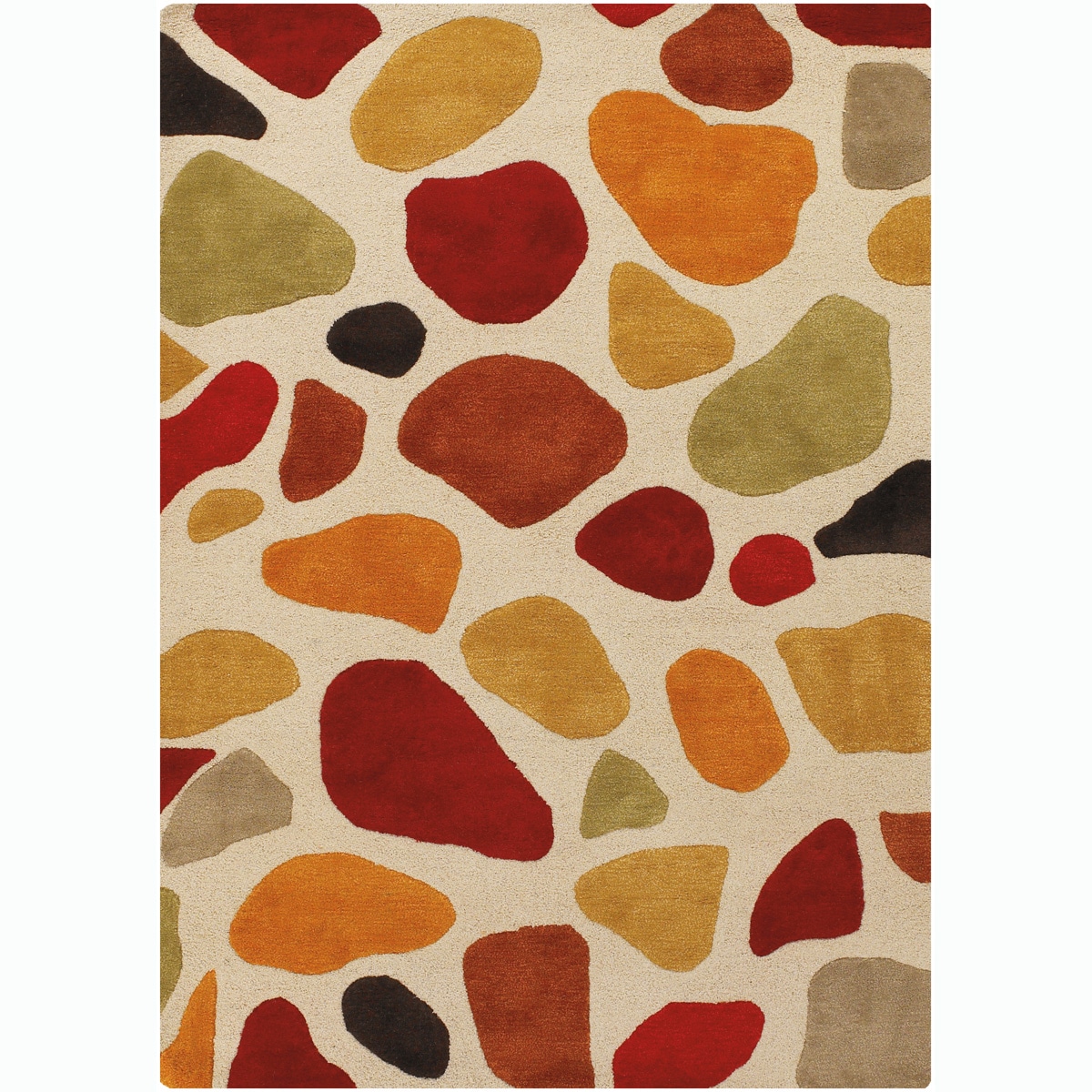 Hand tufted Mandara New Pebbles Wool Rug (66 X 99)