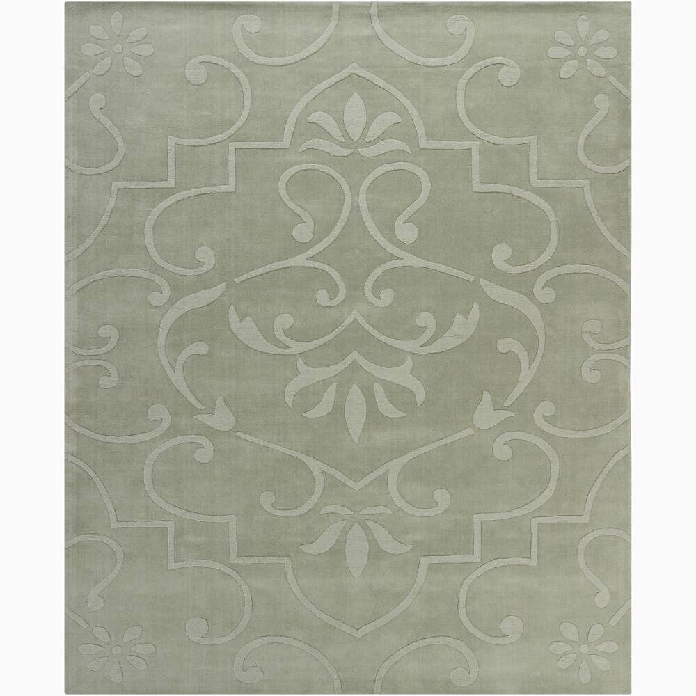 Hand-tufted Mandara Floral Blue Wool Rug (6' x 9') - 6' x 9'
