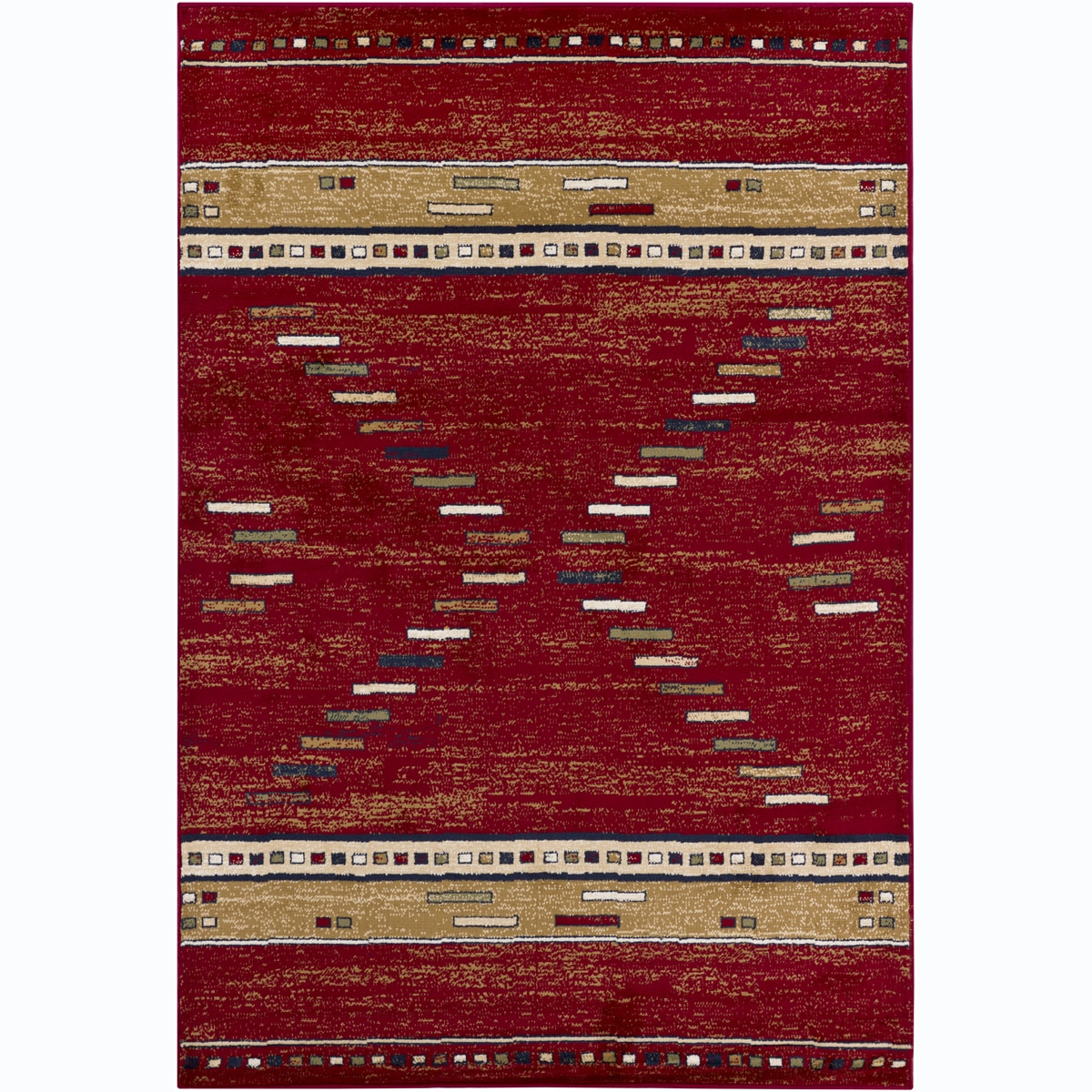 Mandara Red Abstract Rug (28 X 47)