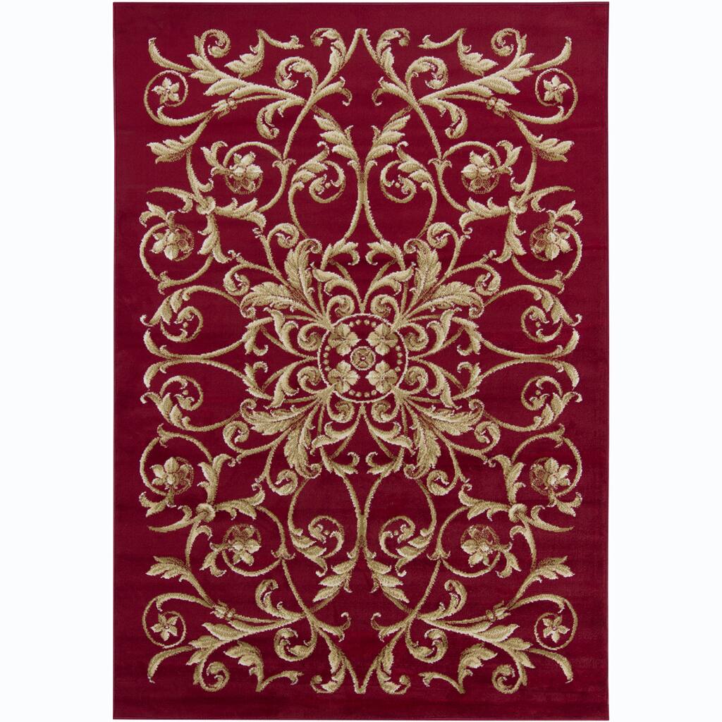 Artist's Loom Indoor Transitional Floral Rug - 5'3 x 7'9