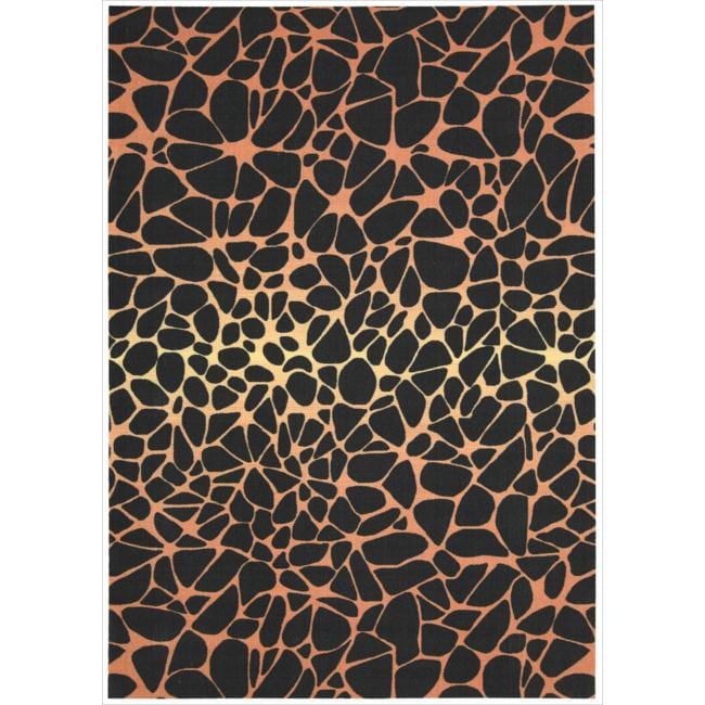 Nourison Home And Garden Black Animal Print Indoor/outdoor Rug (79 X 1010)