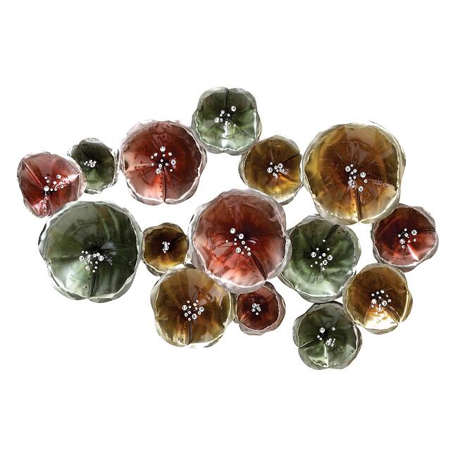 Casa Cortes Flower Bloom Three Dimensional Metal Art Wall Decor