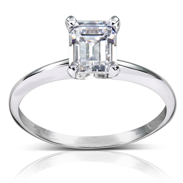 Annello by Kobelli 14k White Gold 1ct TDW Diamond Solitaire Engagement Ring (H-I, SI1-SI2