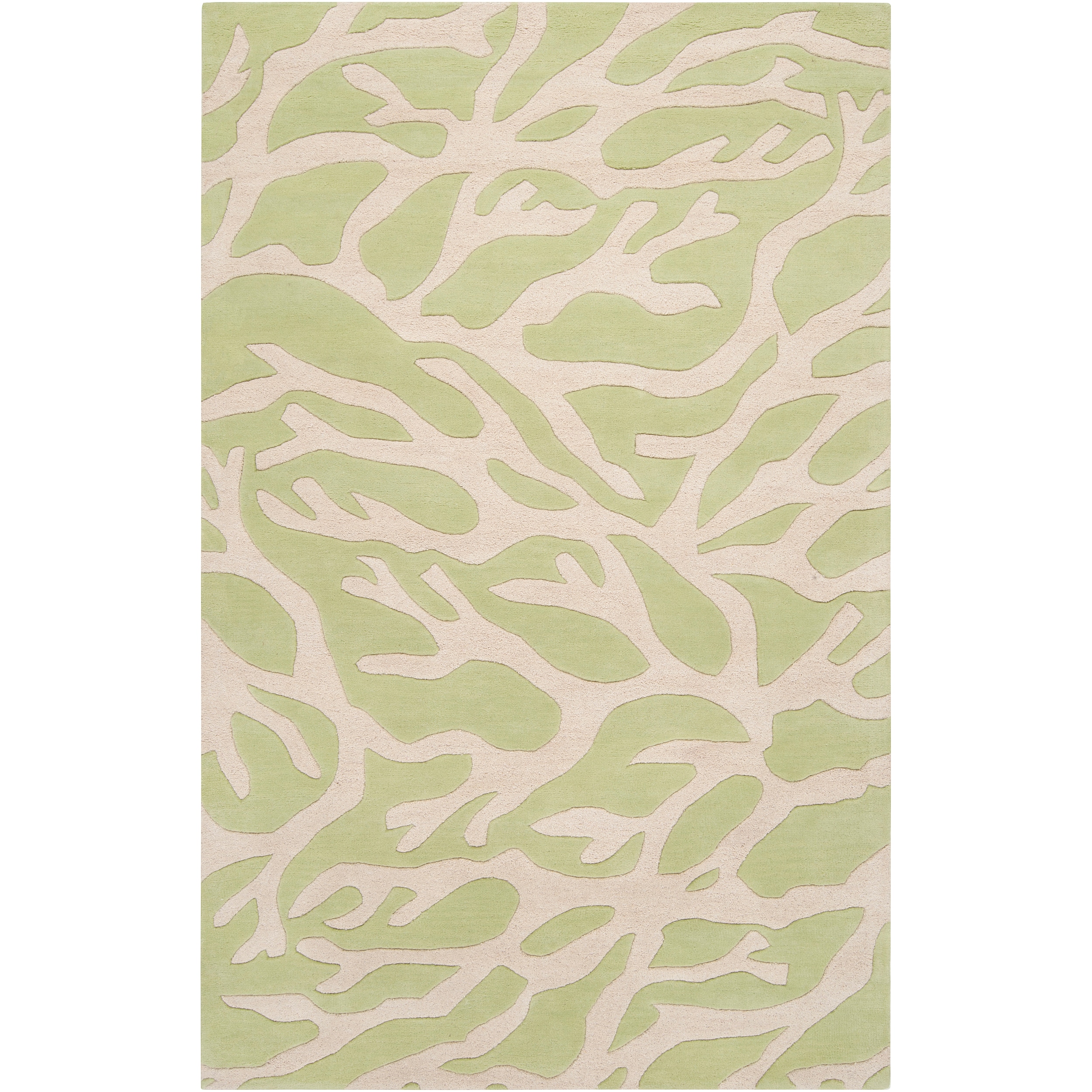 Somerset Bay Casual Hand tufted Bacelot Bay Green Beach inspired Wool Rug (5 X 8)