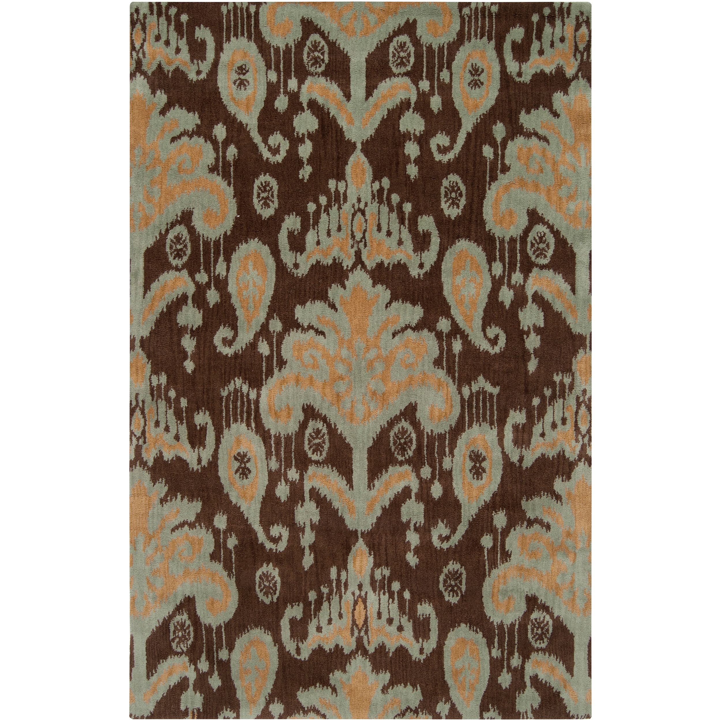 Hand tufted B. Smith Mosse Brown Wool Rug (5 X 8)