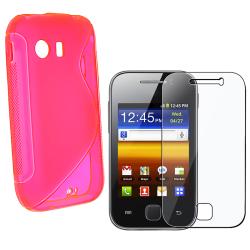 Pink TPU Case/ Screen Protector for Samsung Galaxy Y S5360 BasAcc Cases & Holders