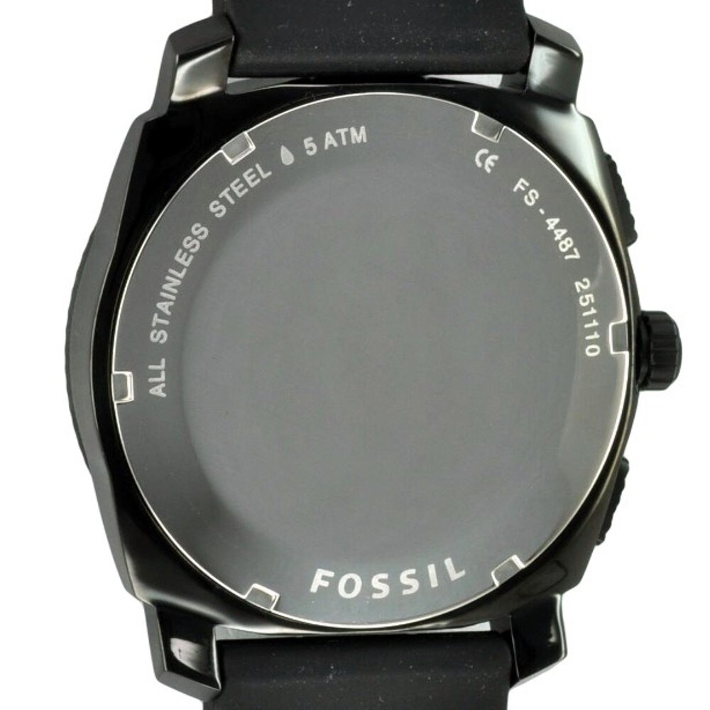 machine chronograph black silicone watch