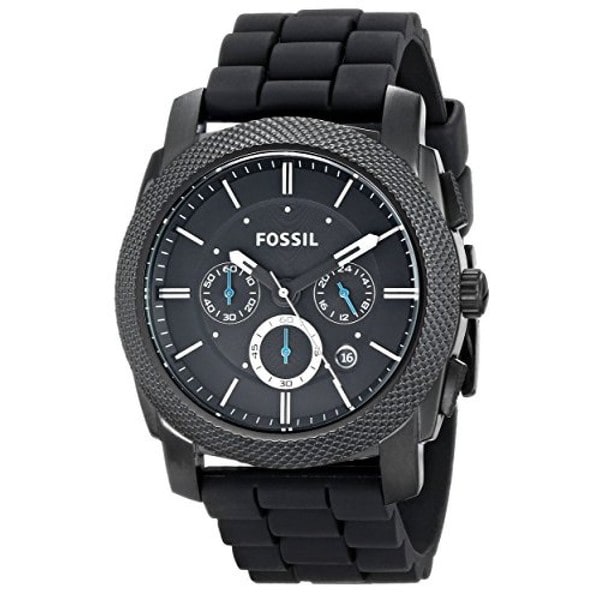 Fossil Men's FS4487 Machine Chronograph Black Dial Watch with Black ...