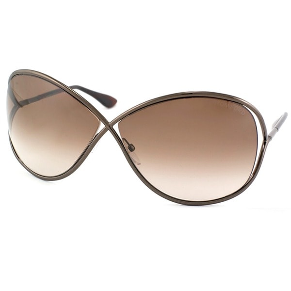 Shop Tom Ford 'Miranda 36F' Shiny Bronze Metal Sunglasses - Free ...