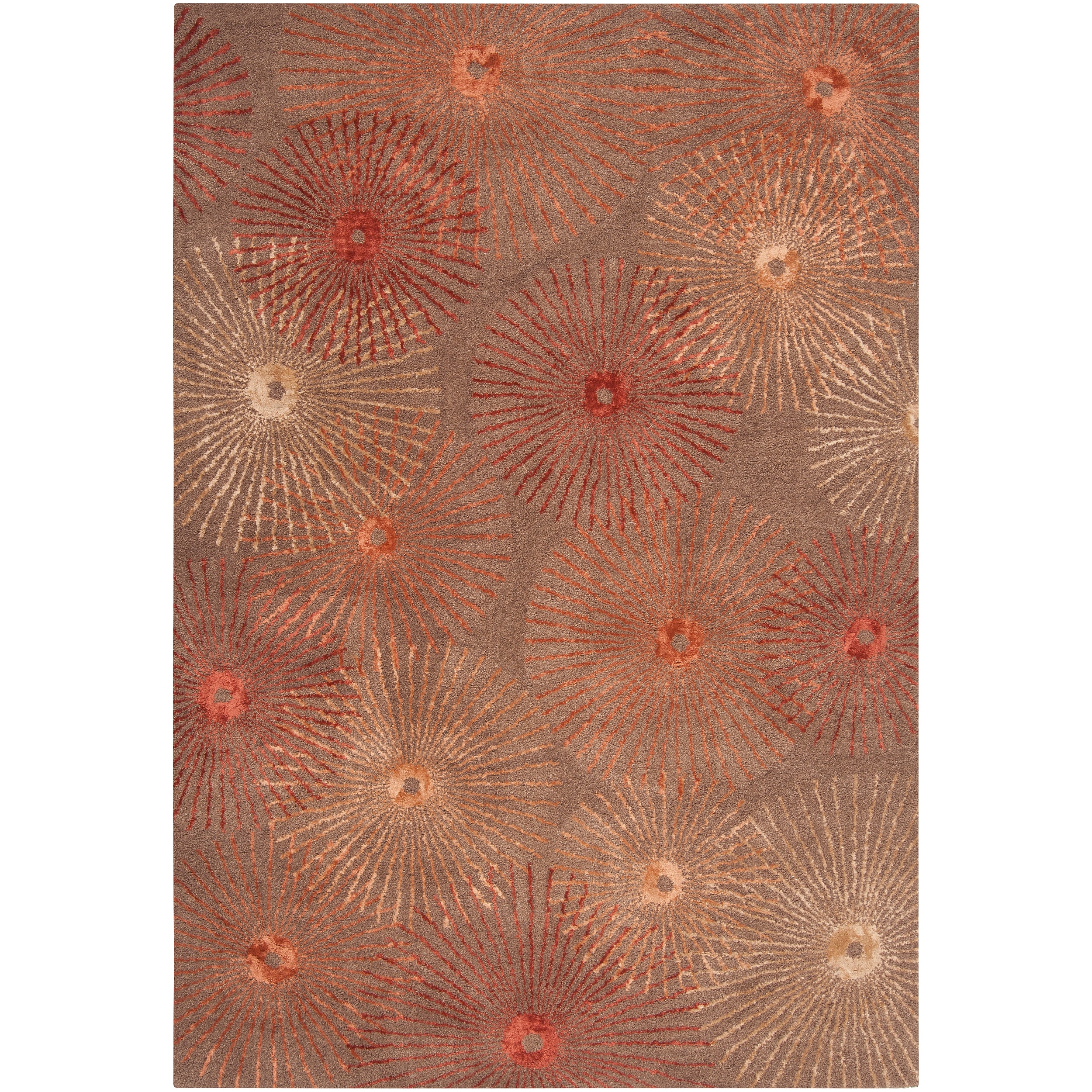 Hand tufted Brown Finesse New Zealand Wool/ Viscose Rug (33 X 53)