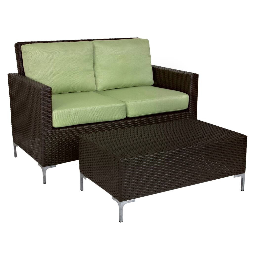 Handy Living Napa Springs Bamboo-green Indoor/ Outdoor Set